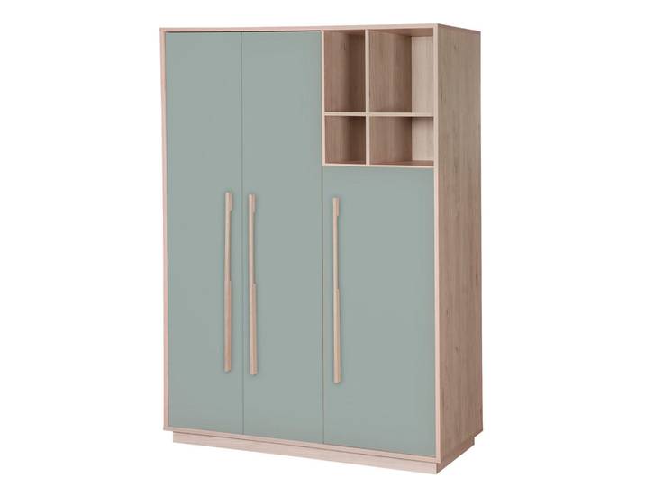 Roba Kinderkleiderschrank Selva, Grün, Holz, 131.5x190x53 cm, Baby- und Kindermöbel, Babyzimmer, Babykleiderschrank