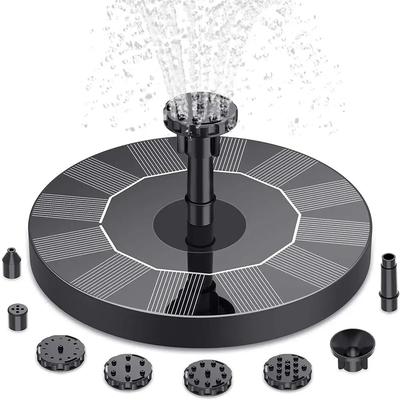 Inspire Select Solar Powered Floating Fountain Pump With Nozzles, 1W Bird Bath & Pond Water Sprayer For Garden Pool Decor 7.09 In