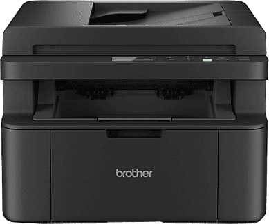 Impresora multifunción láser - Brother DCP-L1660W, Monocromo, 20 ppm, ADF, Panel de control LCD 2 líneas, WiFi, 128 MB, Negro