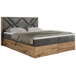BOXBETT GUNAR - 180/200 Dunkelgrau Velvet - H3