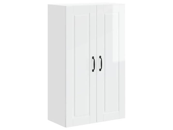 CATRP-Flower Stand Wandschrank Porto weiß glänzend 60 x 31 x 100 cm Küchenschrank, Holzfaserstoff, geräumige Einlegeböden, mehrere Fächer, Wandbefestigung, Innen