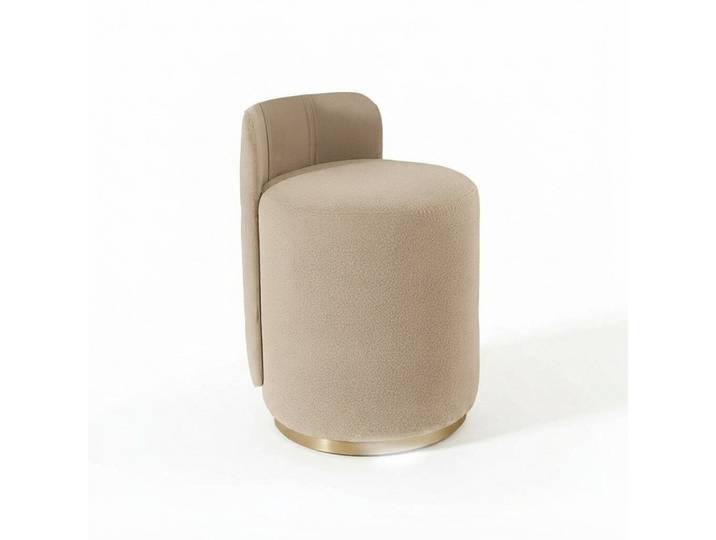 Xlmoebel Sitzhocker Luxus Design Sessel mit Ottomane und runder Polsterung (1 St., Sitzhocker), Made in Europa
