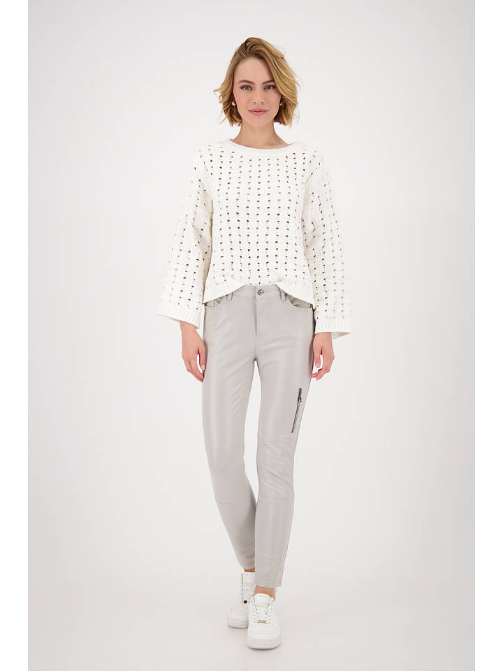 monari Kunstlederhose in Grau - 42