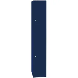 Bisley Garderobenschrank Office mit Schloss aus Stahlblech, 2 Fächer - Spind abschließbar für Sportzeug, Kleidung & Co. - Tiefe: 45,7 cm - Farbe: