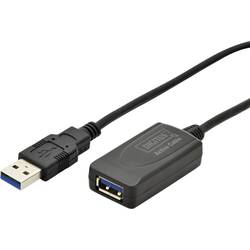 Digitus USB-Kabel USB 3.2 Gen1 USB-A Stecker, USB-A Buchse 5.00 m Schwarz DA-73104