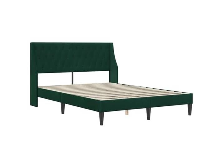 KTHLBRH Bett Samt Dunkelgrün 120 x 200 cm Basis aus Sperrholz, Latten im Lieferumfang enthalten, Beine gedreht, modernes Design