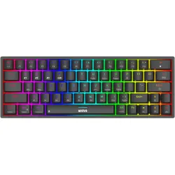 Marvo SHOGO 63 W kabellos, schwarz (Eng. Int., Kabelgebunden, Kabellos), Tastatur, Schwarz