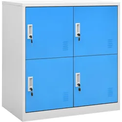 vidaXL Schließfachschrank Hellgrau und Blau 90x45x92,5 cm Stahl