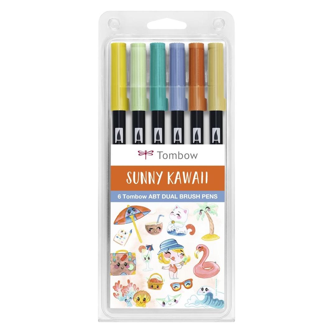 Tombow Dual Brush Pen Etui (6x) (ABT-6P-SUNNY)