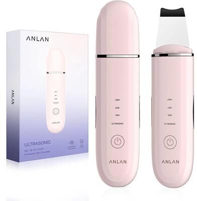 Useful Little Things Ultrasonic Deep Pore Cleansing Spatula And Skin Exfoliation Scrubber pink