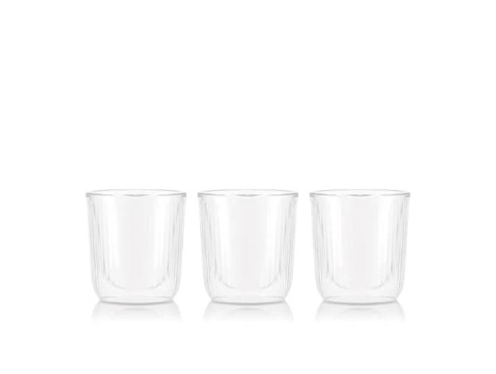 Bodum DOURO 12129-10 Double Wall Ochoco Glass\, 2.0 fl oz (60 ml)\, Set of 3\, Clear\, Genuine Product