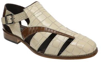 Stacy Adams Calandro - Mens 11.5 Bone Sandal Medium