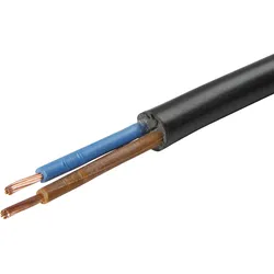 HERTH&BUSS Elektroleitung, leicht, H03VV-F, PVC, 50m schwarz - 51275726000 - schwarz