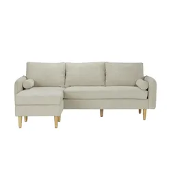 Sofa mit Hocker   ¦ grau ¦ Maße (cm): H: 83