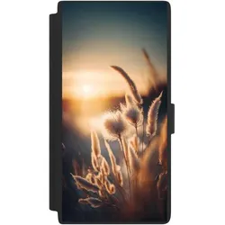 Nivocase Klapphülle für Samsung Galaxy S24 Ultra Handyhülle aus Kunst Leder NIVOflip schwarz Natur Sonne (Samsung Galaxy S24 Ultra), Smartphone Hülle, Schwarz