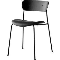 &Tradition Pavilion AV3 Stuhl, schwarz / noble aniline leder schwarz