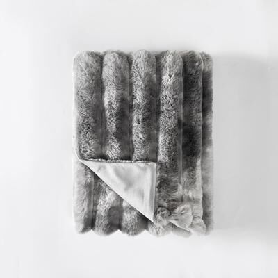 Frye Haze Channel Faux Fur 50x70 Throw