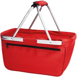 Halfar Einkaufskorb 1803939, BASKET Red, rot, wasserabweisend, faltbar, aus Polyester, bis 36 kg, 21 Liter