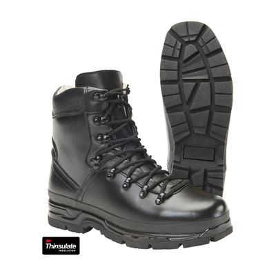 Stiefel BRANDIT "Brandit Unisex BW Mountain Boots", Herren, Gr. 39, schwarz, Lederimitat, unifarben, Schuhe Stiefel