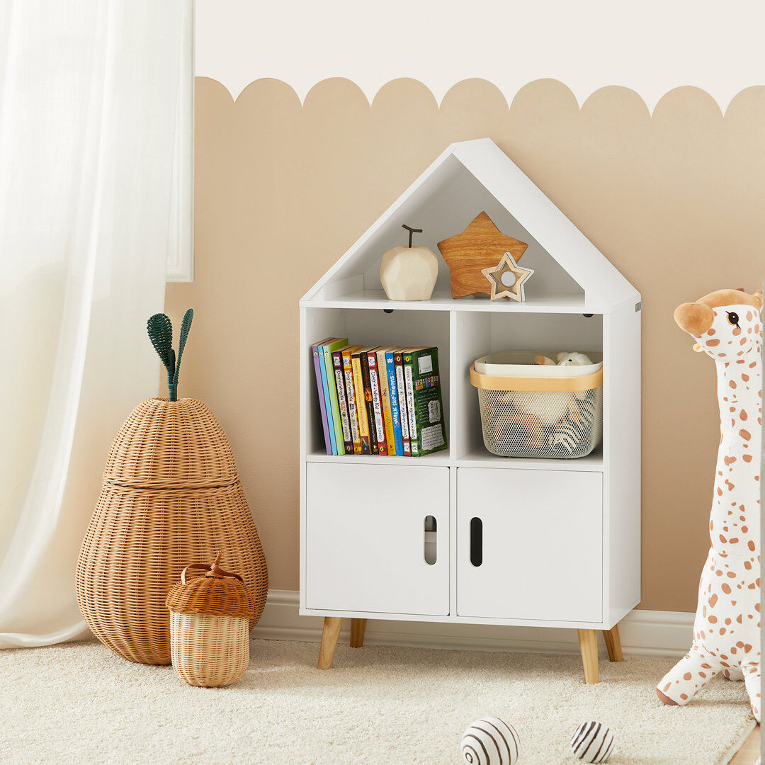 Isabelle & Max Haga 103 cm H X 60 cm W Kids Book Display White 103cm H X 60cm W X 30cm D
