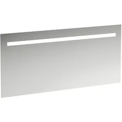 LAUFEN Leelo Spiegel mit integrierter horizontaler LED-Beleuchtung, Aluminiumrahmen, 1500 mm, Version für externen Lichtschalter, H4476919501441