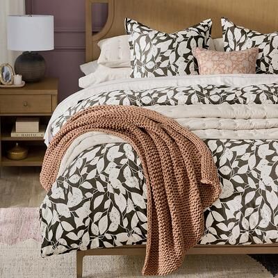 Aspen Leaf Cotton Duvet Cover - King - Grandin Road
