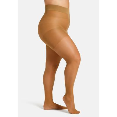 Feinstrumpfhose CAMANO "fine curvy", Damen, Gr. 48/50, beige (make up), Obermaterial: 74% Polyamid, 26% Elasthan, unifarben, Strumpfhosen Feinstrumpfhose, Curvy-Tights, extra breiter Bund, Matt-Look