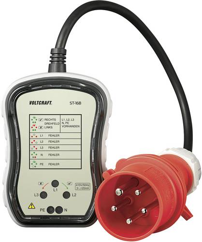VOLTCRAFT ST-32B Steckdosentester Optisch