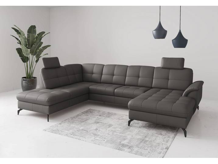 Wohnlandschaft SIT & MORE Zora , mocca, T:212cm, Sofas, Wohnlandschaft