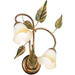 Wandleuchte Miranda Bronze/Olivgrün max. 6 Watt Wandlampe