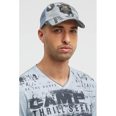 Baseball Cap CAMP DAVID, Herren, silber blau, Baumwolle, Caps