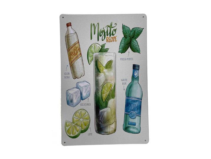 Plaque publicitaire Cocktail Mojito