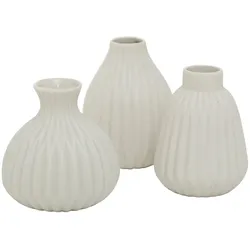 Boltze Vase Esko 3er-Set, Weiß