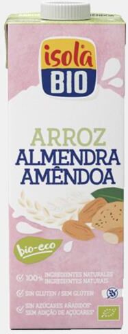 BEBIDA DE ARROZ COM AMENDOA ISOLA BIO 1Lt