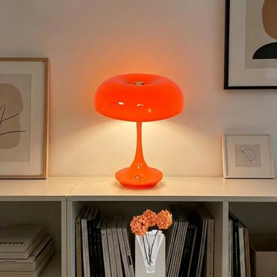 Friendly Fresh Finds Mushroom LED Night Light Table Lamp With Touch Control Dimmable Glow For Bedroom Decor orange