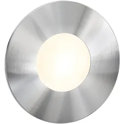 ledscom.de LED Treppenlicht/Wandeinbauleuchte FEX für innen und außen, rund, edelstahl, 85mm Ø, warmweiß