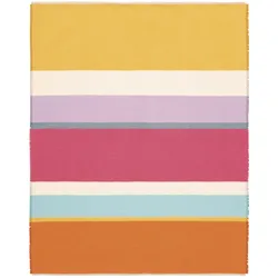 Biederlack Fransenplaid 'Nizza Stripe' 130 x 170 cm Bunt
