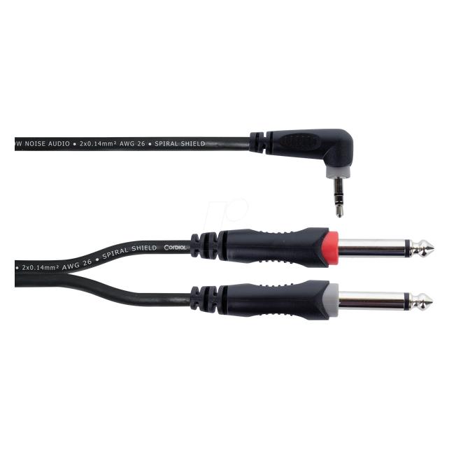 Cordial 14867 Audio Y-Adapter (1x Klinkenstecker 3.5 mm - 2x Klinkenstecker 6.3 (14867)