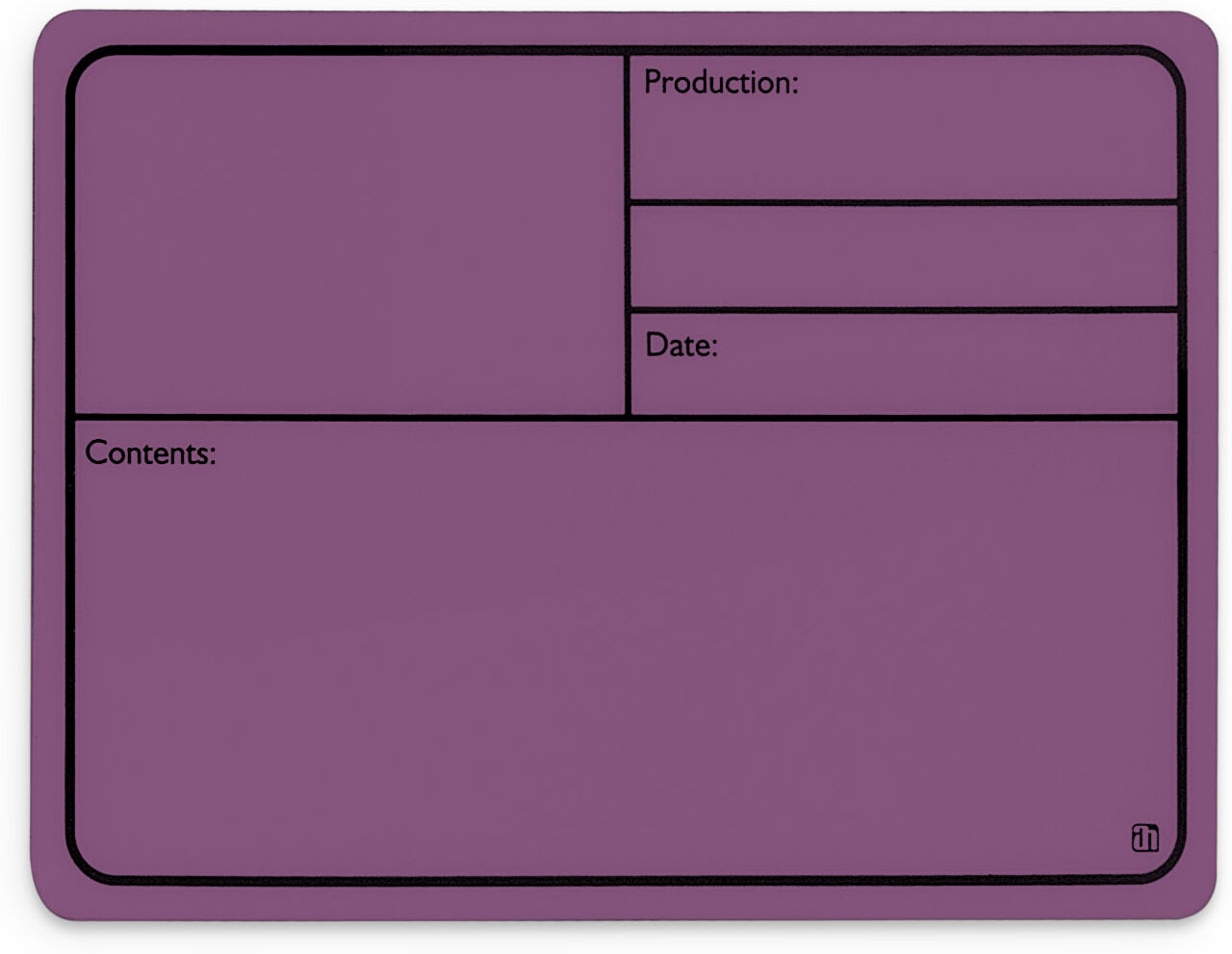 Adam Hall Hardware 88001 M Purple - Beschriftungsschild Kunststoff, Magnetisch 177 X127 Mm, Lila
