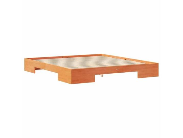 Lit 200x200cm - VIDAXL - Cadre de lit MODERNE - surélevé Marron Bois massif en pin L10261