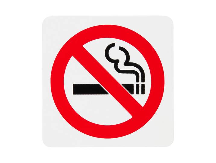 Schild «Rauchen verboten» 8 × 8 cm