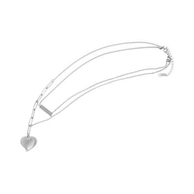 Kette ohne Anhänger ADELIA´S "Halskette mit Anhänger – Herz aus Edelstahl", silber, Halsketten, Damen, 48cm, Edelstahl, Geschenkidee: zeitlos und vielseitig