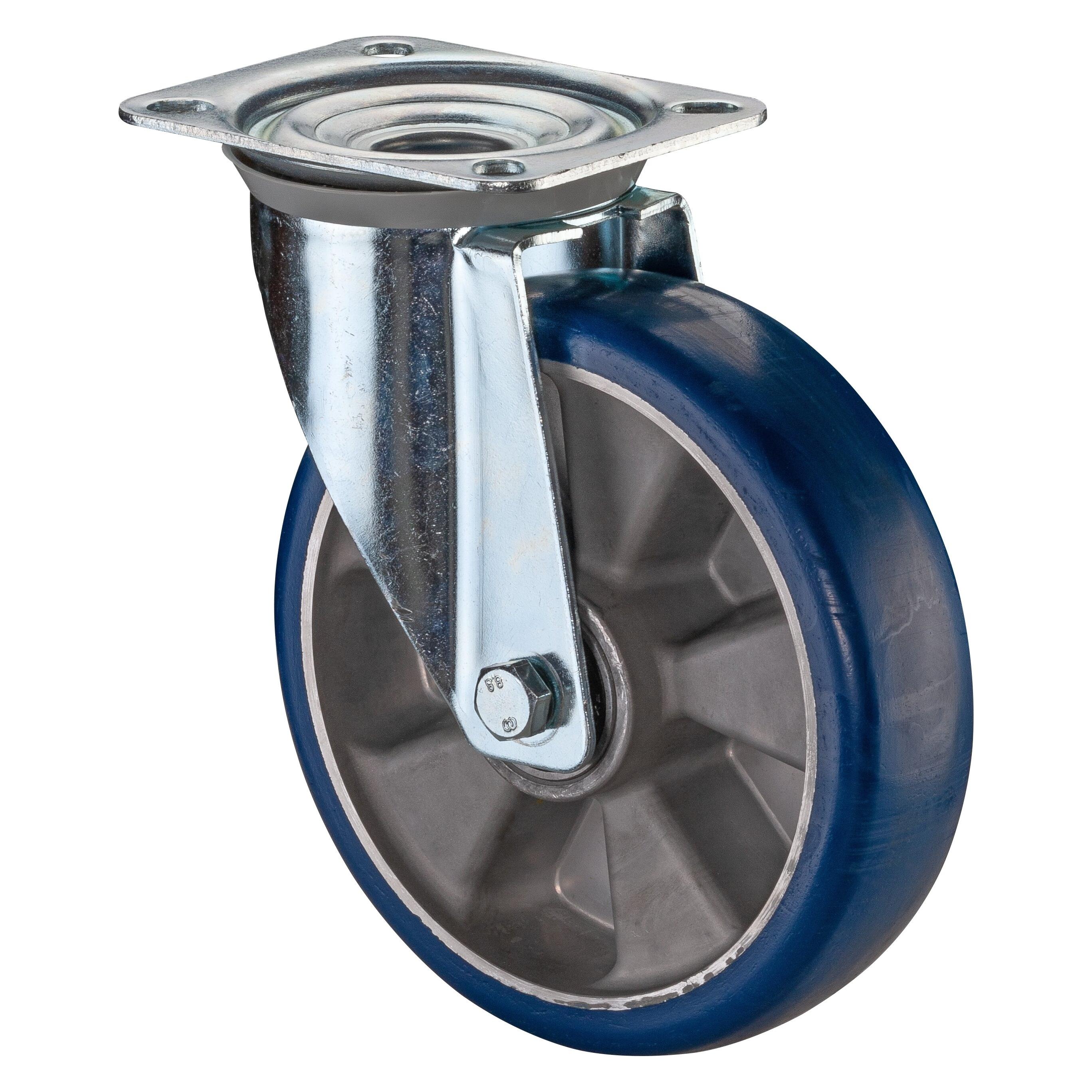 BS Rollen Ersatzrad D.200mm Trgf.800kg PU blau Achs-D.20mm Nabenl.60mm (B92.200)