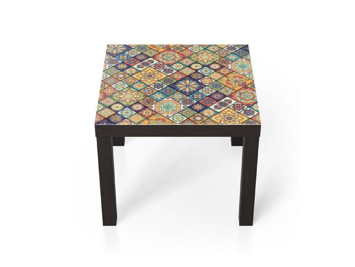 DEQORI Couchtisch 'Blumenmosaik', Glas Beistelltisch Glastisch modern