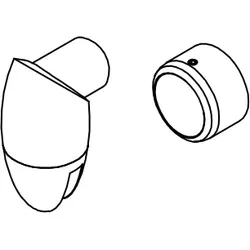 HSK Ersatzteile Stabilisationsaufnah-me, Glas - Wand, Weiß, E85334-04 E85334-04