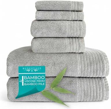 BedVoyage Absorbent Bamboo Spa Towel 6pc Set - 6pc Set