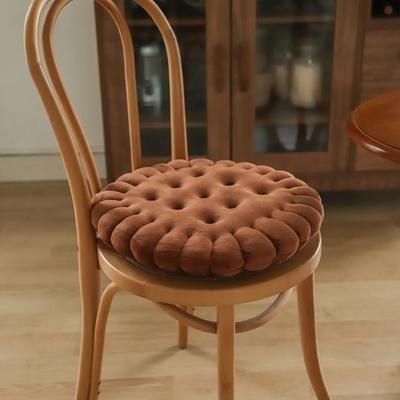 Uplifted Finds Cookie Biscuit Cushion Soft Throw Pillow For Chair And Floor circular Coffee