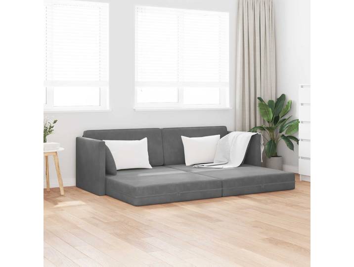 vidaXL Boden-Sofa-Bett Dunkelgrau 213 x 70 x 77 cm Samt