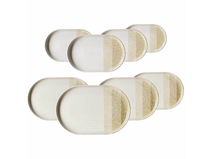 Ritzenhoff Breker Servierplatten Trio Creme 8-tlg., Keramik, Oval, 2x2x2 cm, Geschirr, Tischkultur & Serviergeschirr, Servierplatten