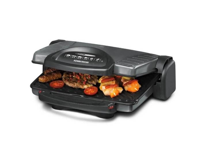 Rommelsbacher Kontaktgrill Kontaktgrill mit 1800W, antihaftbeschichteten Platten und stufenloser